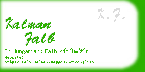 kalman falb business card